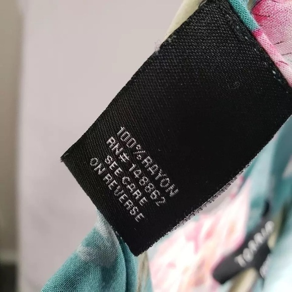 Torrid Floral Gauze Kimono Sage Green Cover Up Womens Size 5/6 - Picture 8 of 8